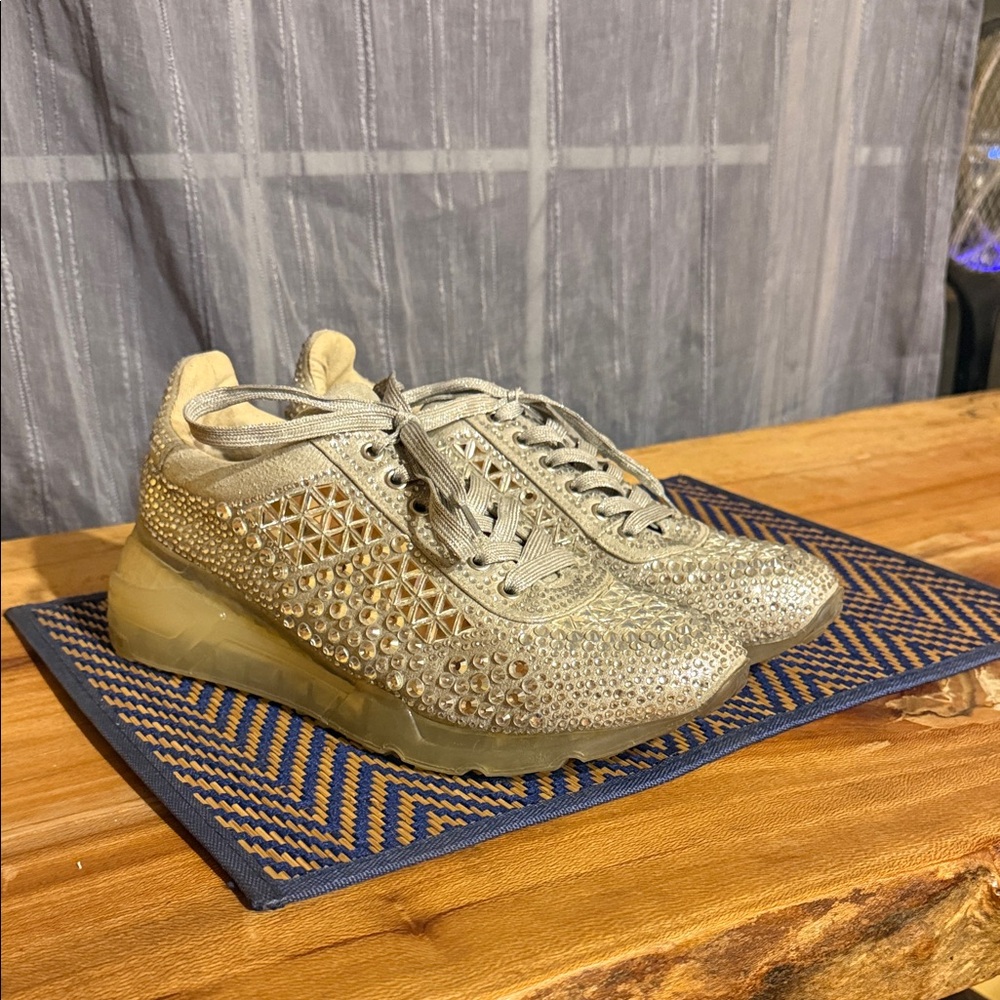 Steve Madden Gold Studded Sneakers